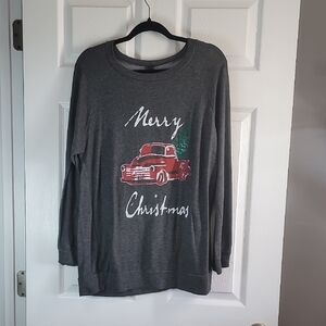 Gray Merry Christmas Sweatshirt
